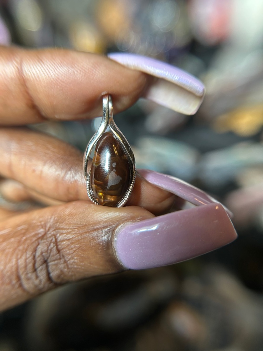 Fire Agate Silver 925 Pendant PRICE FIRM